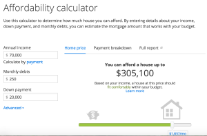Basic affordability calculator 